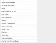 ภาพ list เพลงไทย และ สากล ทั้งหมด