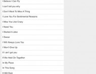 ภาพ list เพลงไทย และ สากล ทั้งหมด