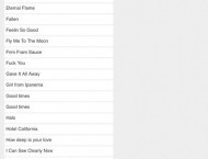 ภาพ list เพลงไทย และ สากล ทั้งหมด